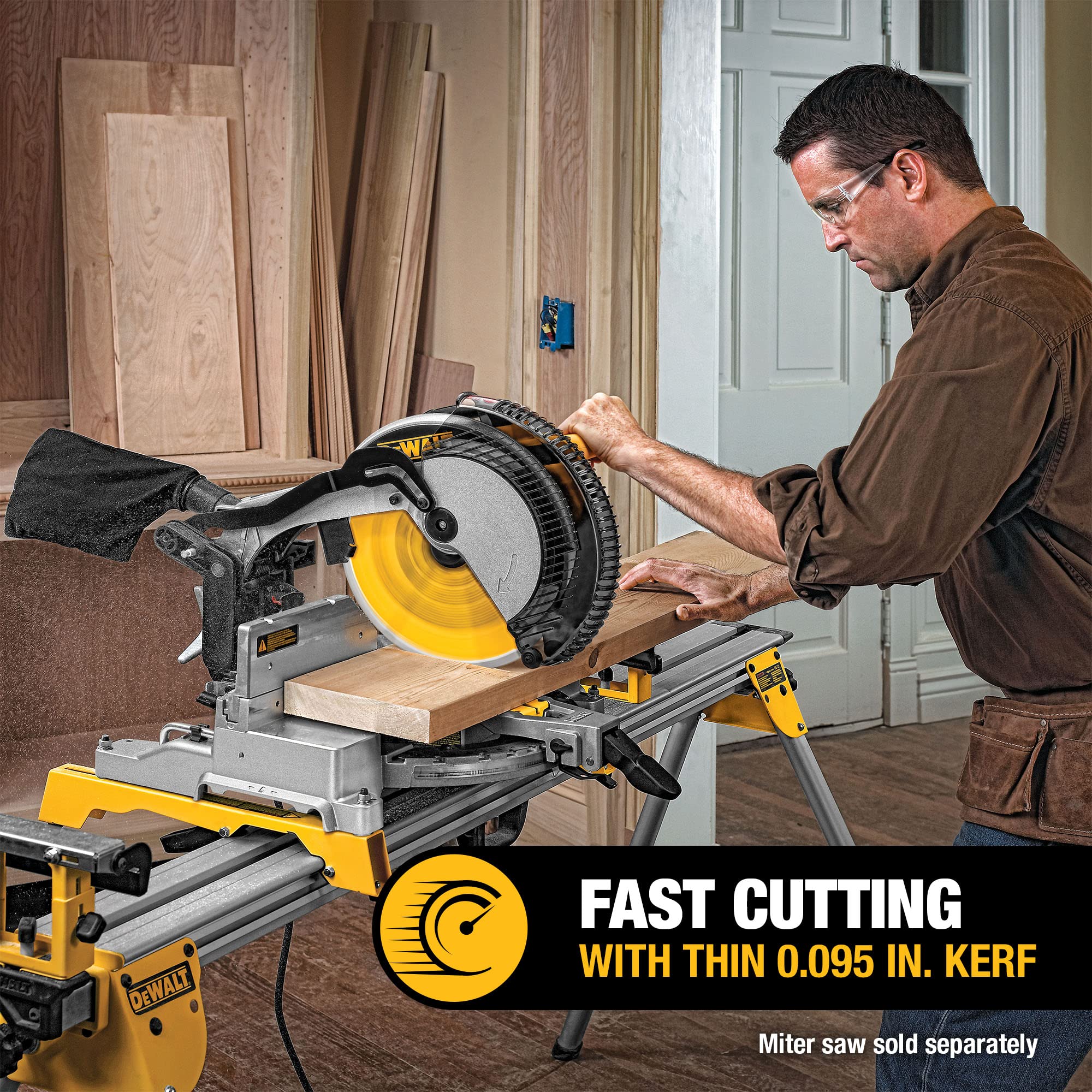 DEWALT wedge shoulder design adds blade tip durability.
