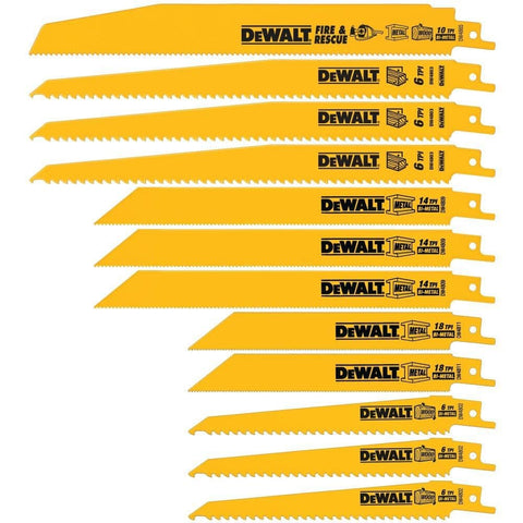 DEWALT DW4892 blade set in case, showcasing organized storage and quick blade access.
