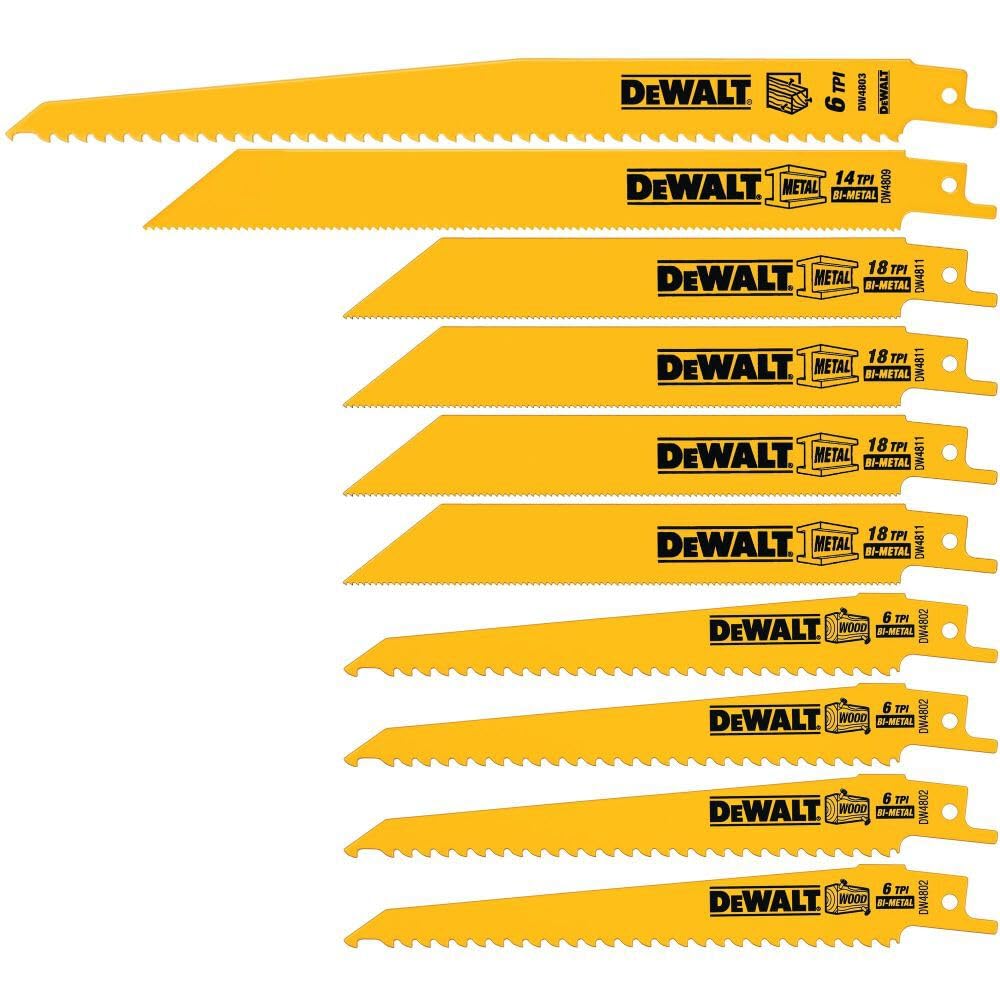 DEWALT DW4898 tough-case holds blades securely for organized transport.