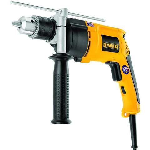 DEWALT DW511 drilling wood and steel with accuracy and control