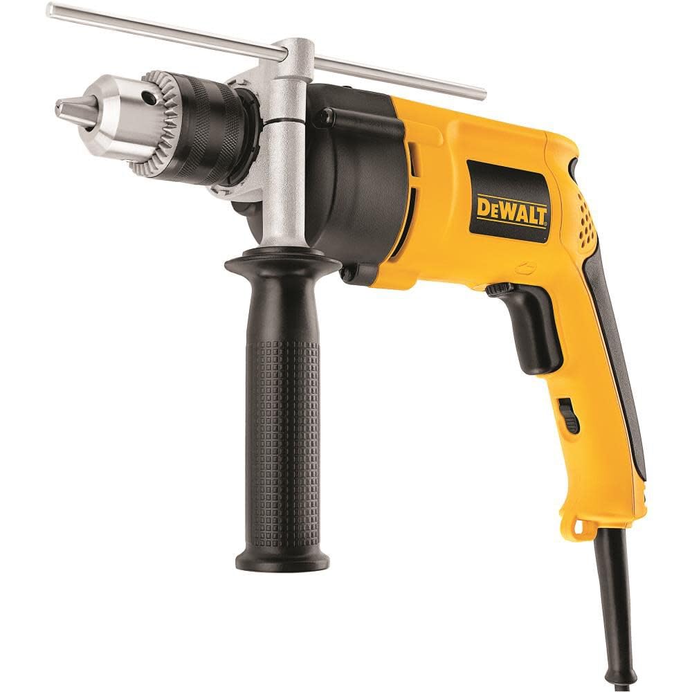DEWALT DW511 side view shows compact hammer drill for steady handling on wood and masonry