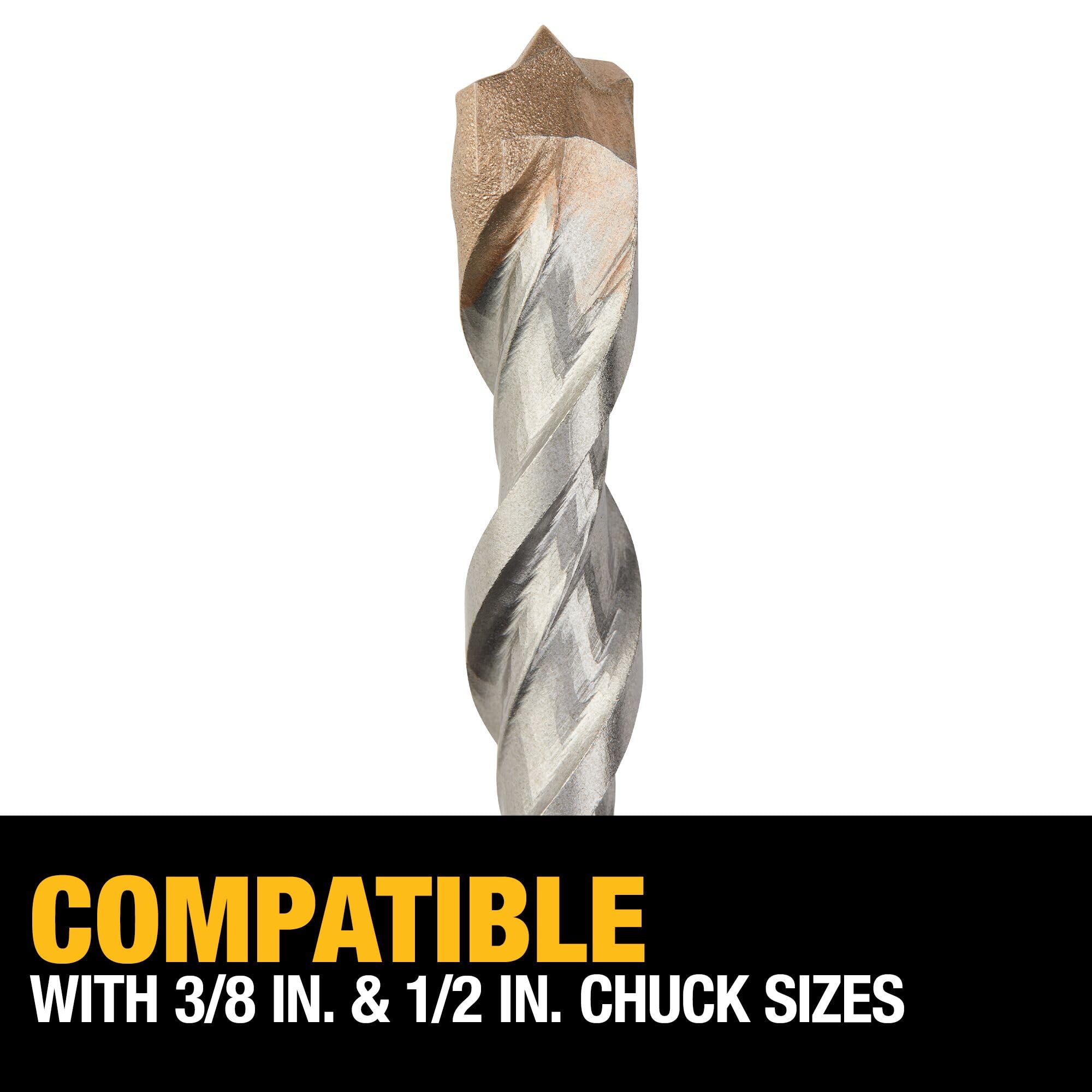 DEWALT DW5207 shank with three flats closeup for anti-slip chuck fit