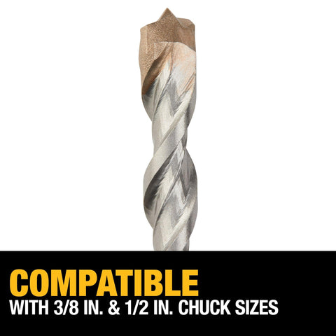 DEWALT DW5207 shank with three flats closeup for anti-slip chuck fit