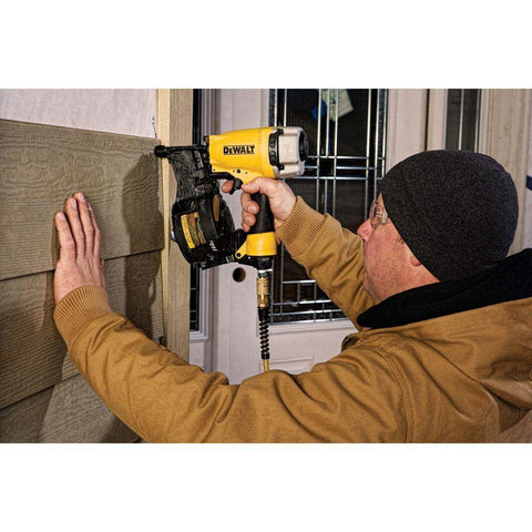DEWALT DW66C-1 coil nailer depth adjustment supports consistent fastening depth