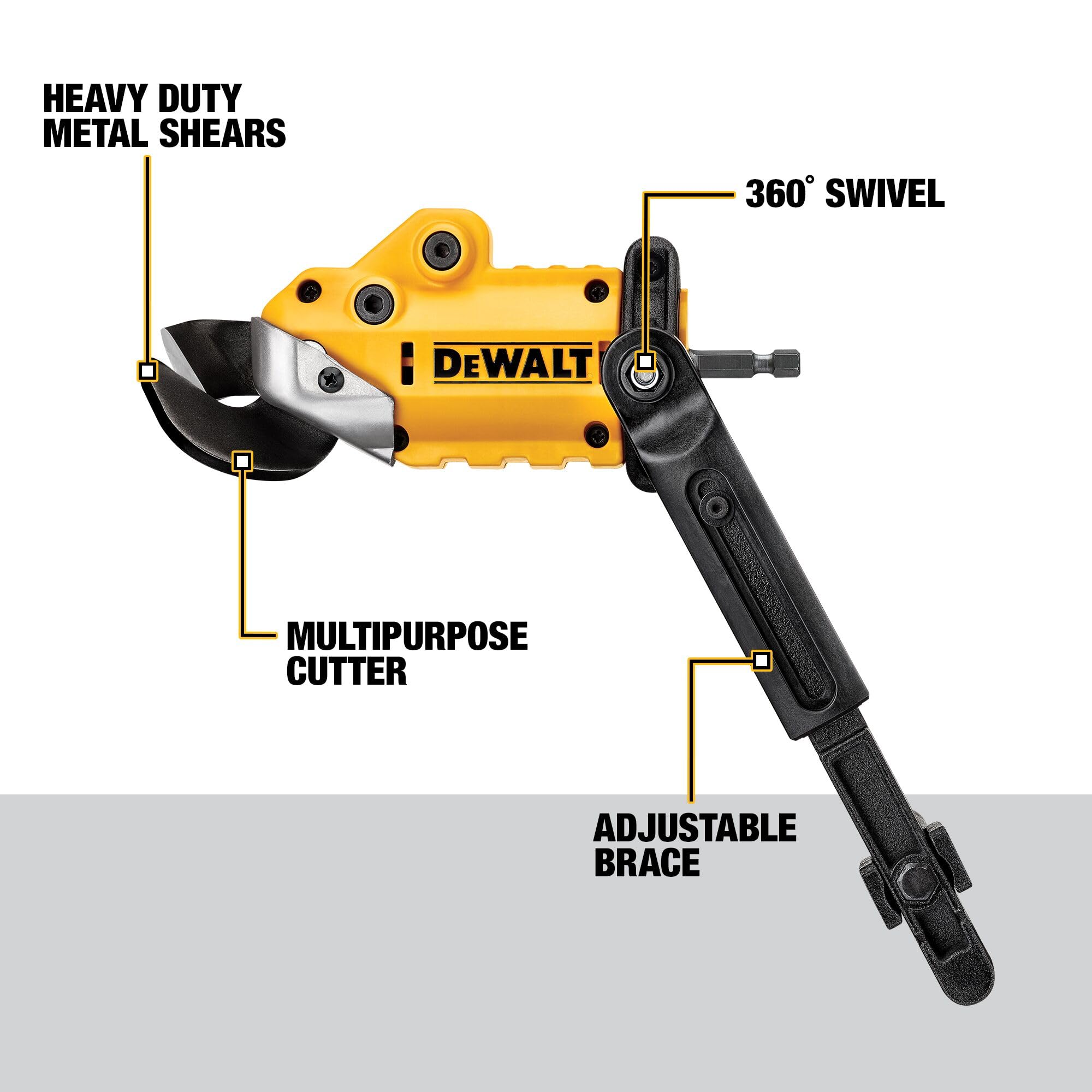 DEWALT DWASHRIR uses a 1/4 in hex shank for easy compatibility.