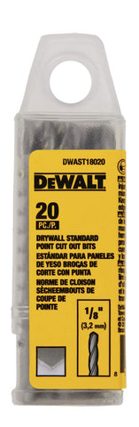 DEWALT DWAST18020 drywall cut-out bit for precise 1/8 inch openings