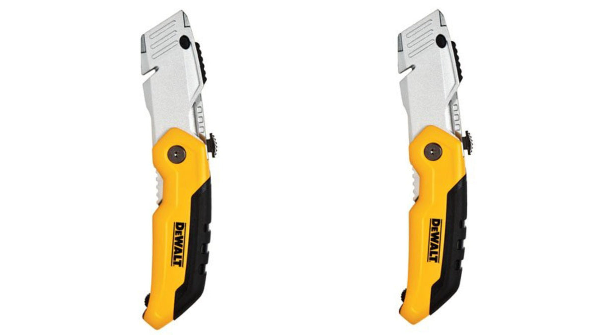 DEWALT DWHT10035L folding retractable knife with extended blade for precise cuts