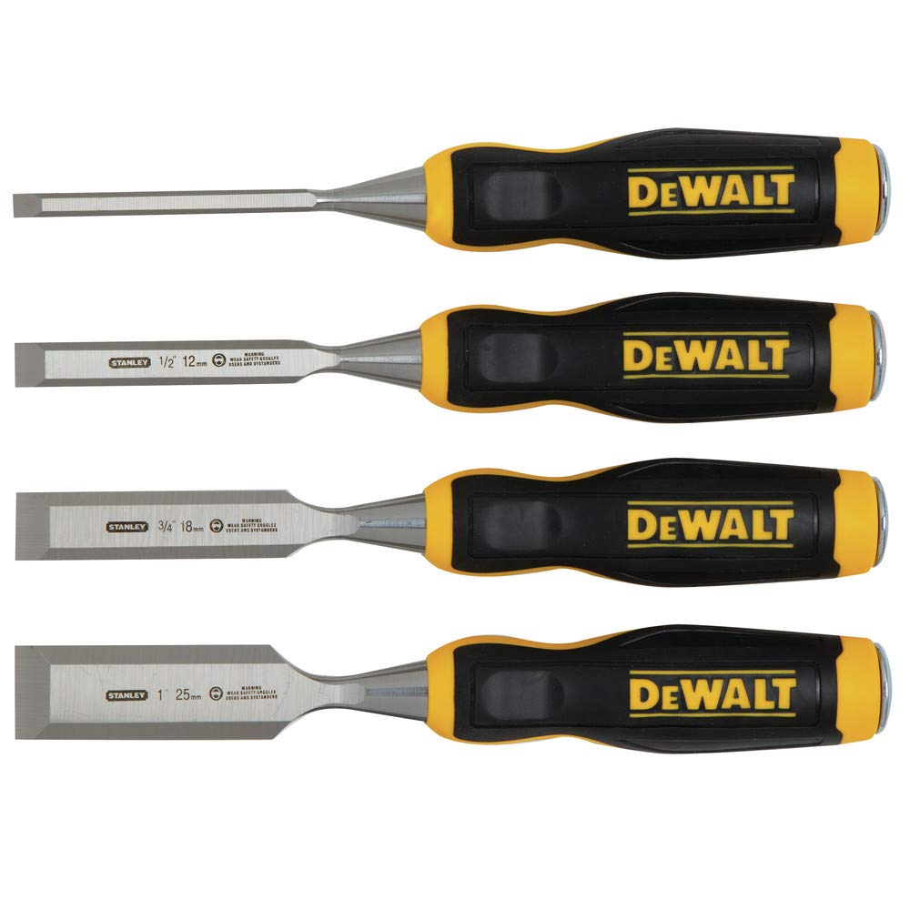 DEWALT DWHT16063 short blade wood chisel set for precise paring and trim work