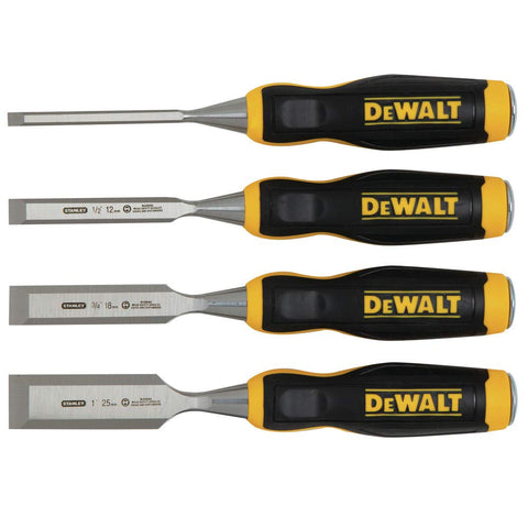 DEWALT DWHT16063 short blade wood chisel set for precise paring and trim work