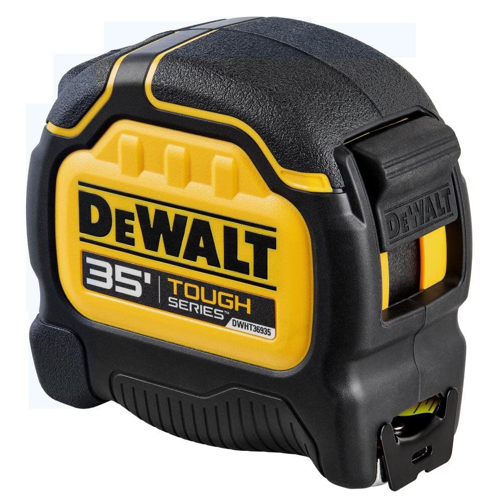 DEWALT ToughSeries 35ft tape measure removable magnet for hands-free use