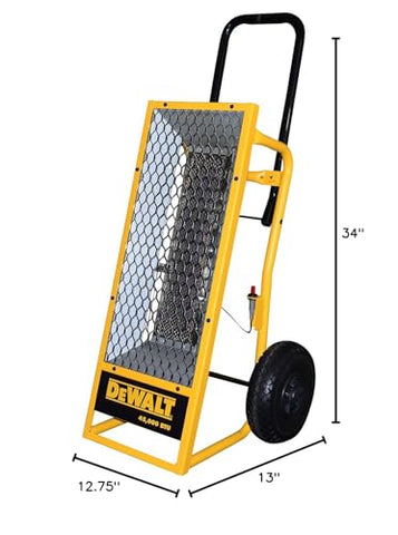 DeWALT DXH45LP piezo ignition and safety valve for effortless startup.