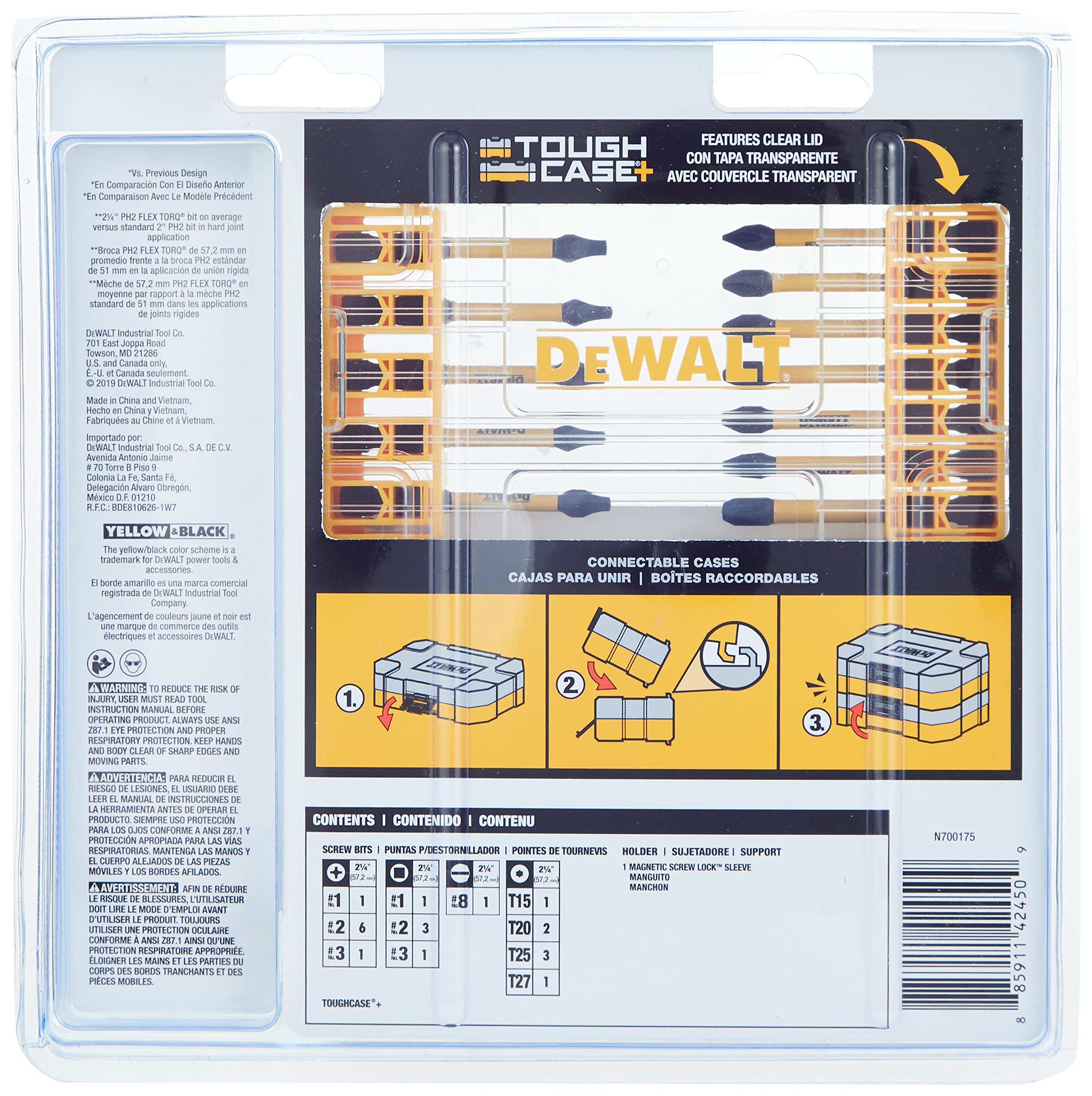 DEWALT FlexTorq 22pc extended torque zone demonstrates efficient torque transfer.