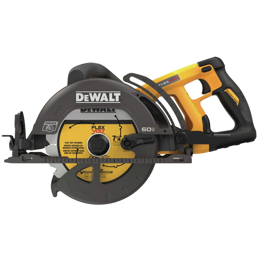 DEWALT 60V MAX saw with rear-handle design for precise control