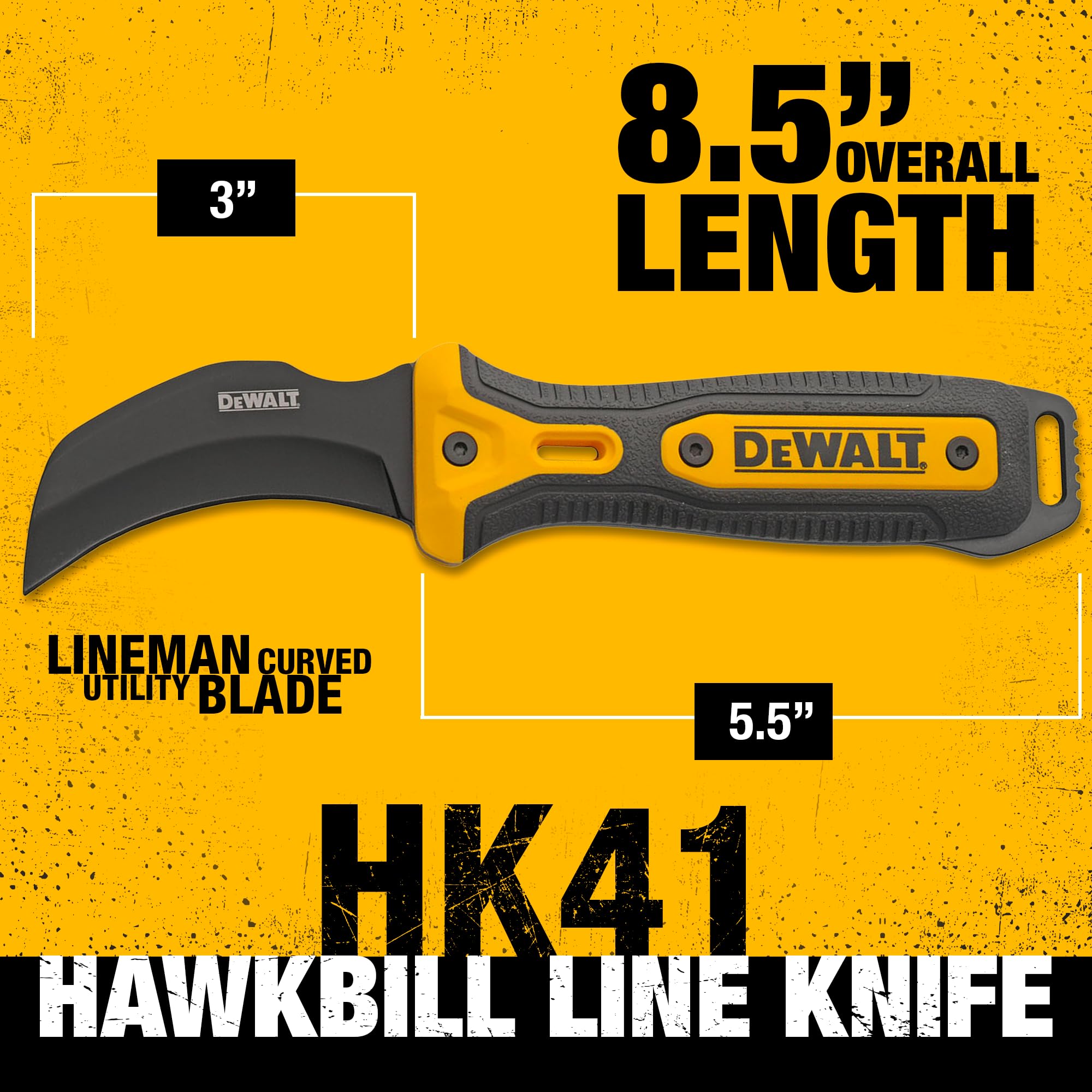 DEWALT Hawkbill Line Knife ideal for electricians performing cable stripping tasks