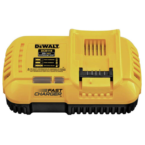 LED spotlight on DEWALT DCD998 enabling work in dark spaces