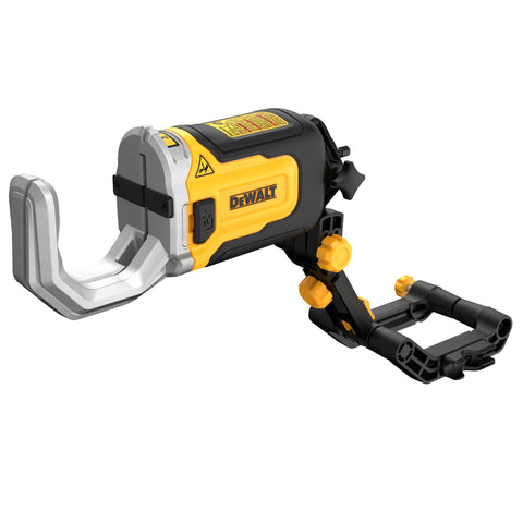 DEWALT lightweight pipe cutter attachment reduces worker fatigue
