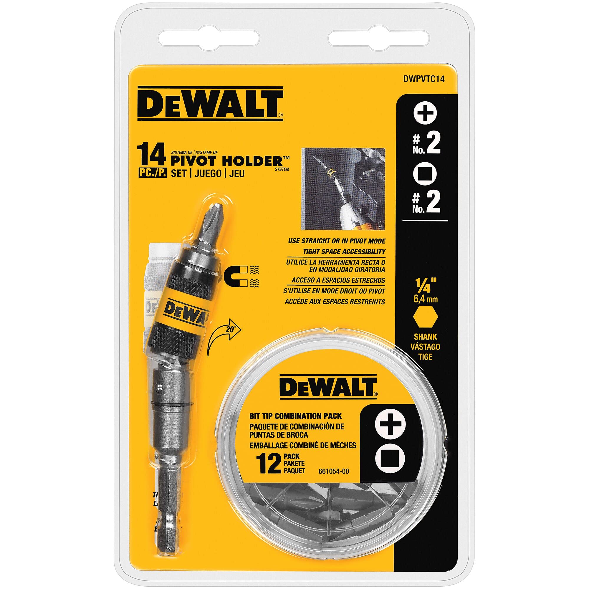 DEWALT Magnetic Bit Holder keeps bits secure for precise driving.