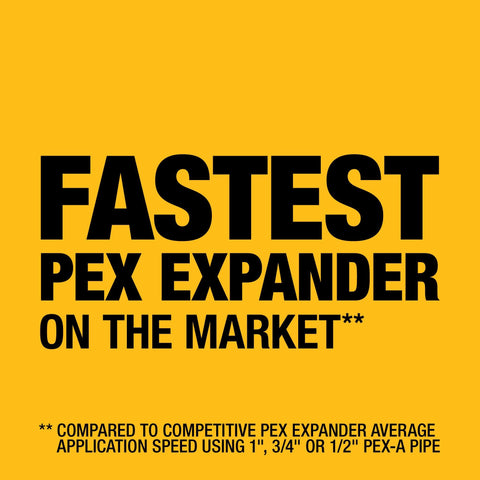 DEWALT PEX Expander full-trigger control in tight spots.