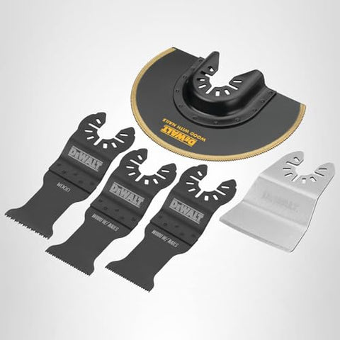 DEWALT plungepoint blade close-up highlighting precise tip design.