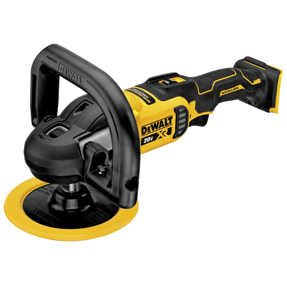 DEWALT polisher variable-speed trigger and dial for precise control