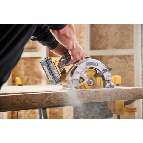 DEWALT Powerstack 3 LED fuel gauge on battery for quick status.