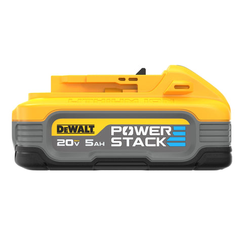DEWALT PowerSTACK 5Ah battery durable design suitable for rugged sites