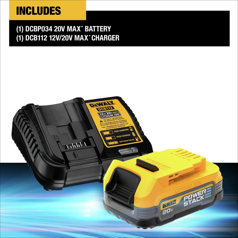 DEWALT PowerSTACK battery longevity supports repeated daily use.