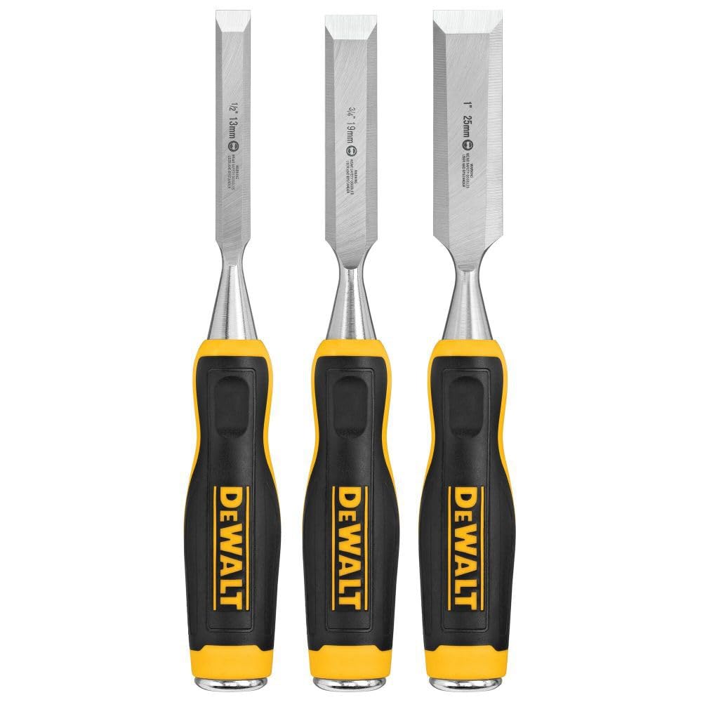 DEWALT Pro Wood Chisel Set 3 Piece case image shows sturdy organization for projects