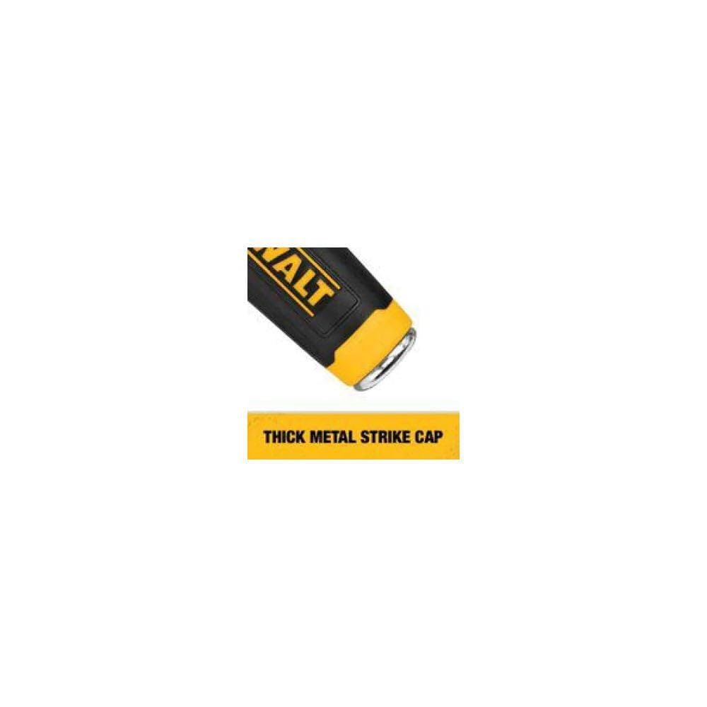 DEWALT Pro Wood Chisel Set 3 Piece thick strike cap supports sturdy hits