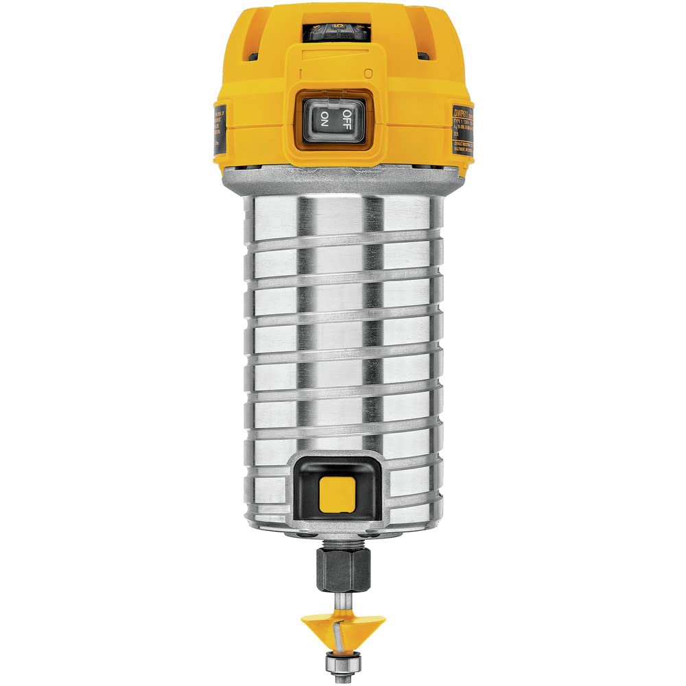 Depth adjustment ring on DEWALT DWP611 facilitates precise bit depth control