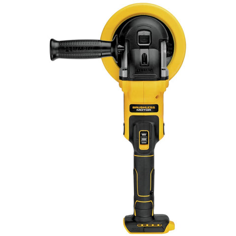 DEWALT rubber gear-case overmold enhances grip during polishing