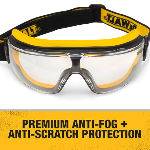 DEWALT adjustable headstrap ensures a secure, customizable fit for all users.