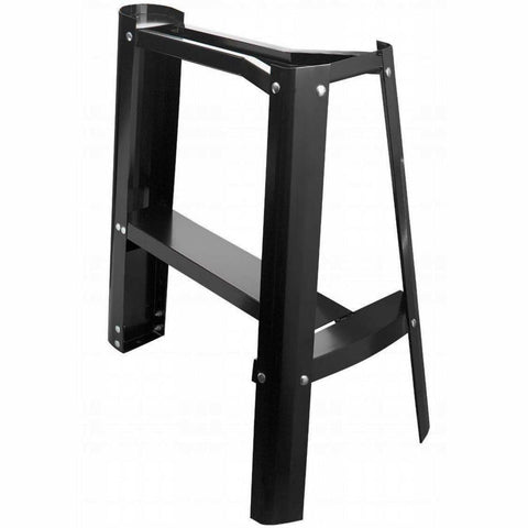 DEWALT DW7880 front view scroll saw stand demonstrates sturdy support for precise cuts