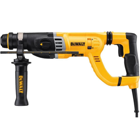 DEWALT D25263K action drilling concrete demonstrates fast performance.