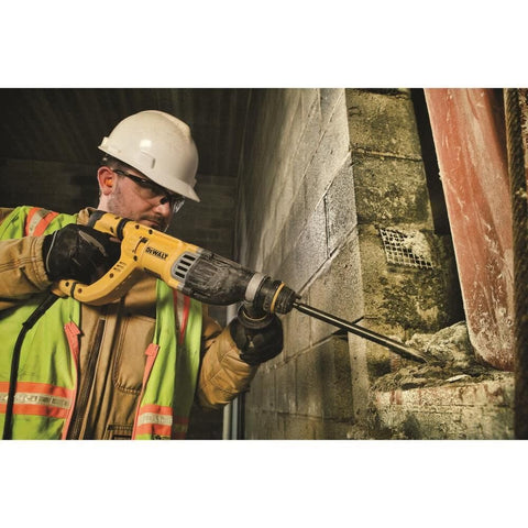 DEWALT D25263K side view highlights ergonomic D-Handle for comfort.