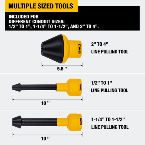 DEWALT shop vac attachment in use demonstrates flexible reach in tight conduit areas