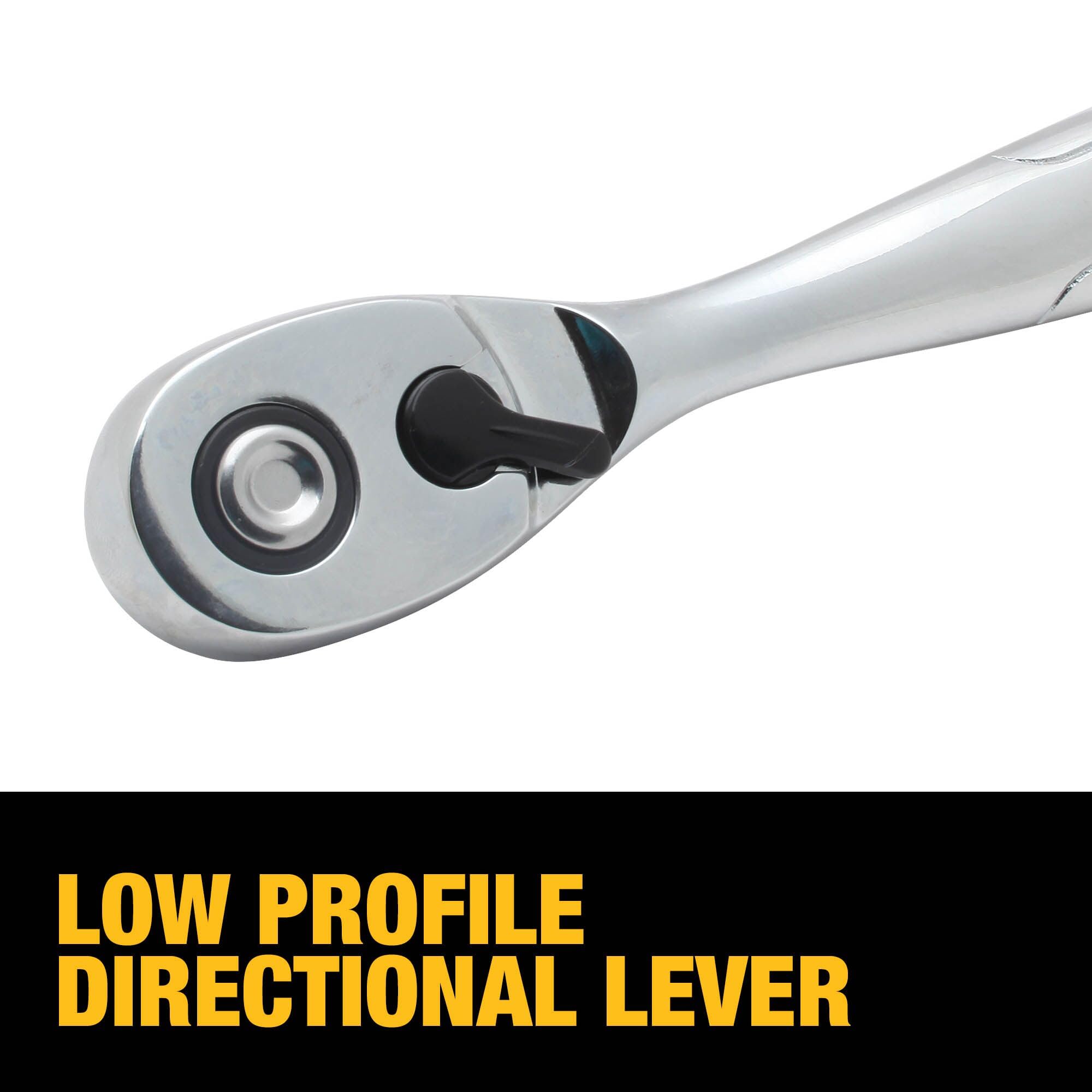 DEWALT sockets with hard stamped markings help you identify the right size fast.