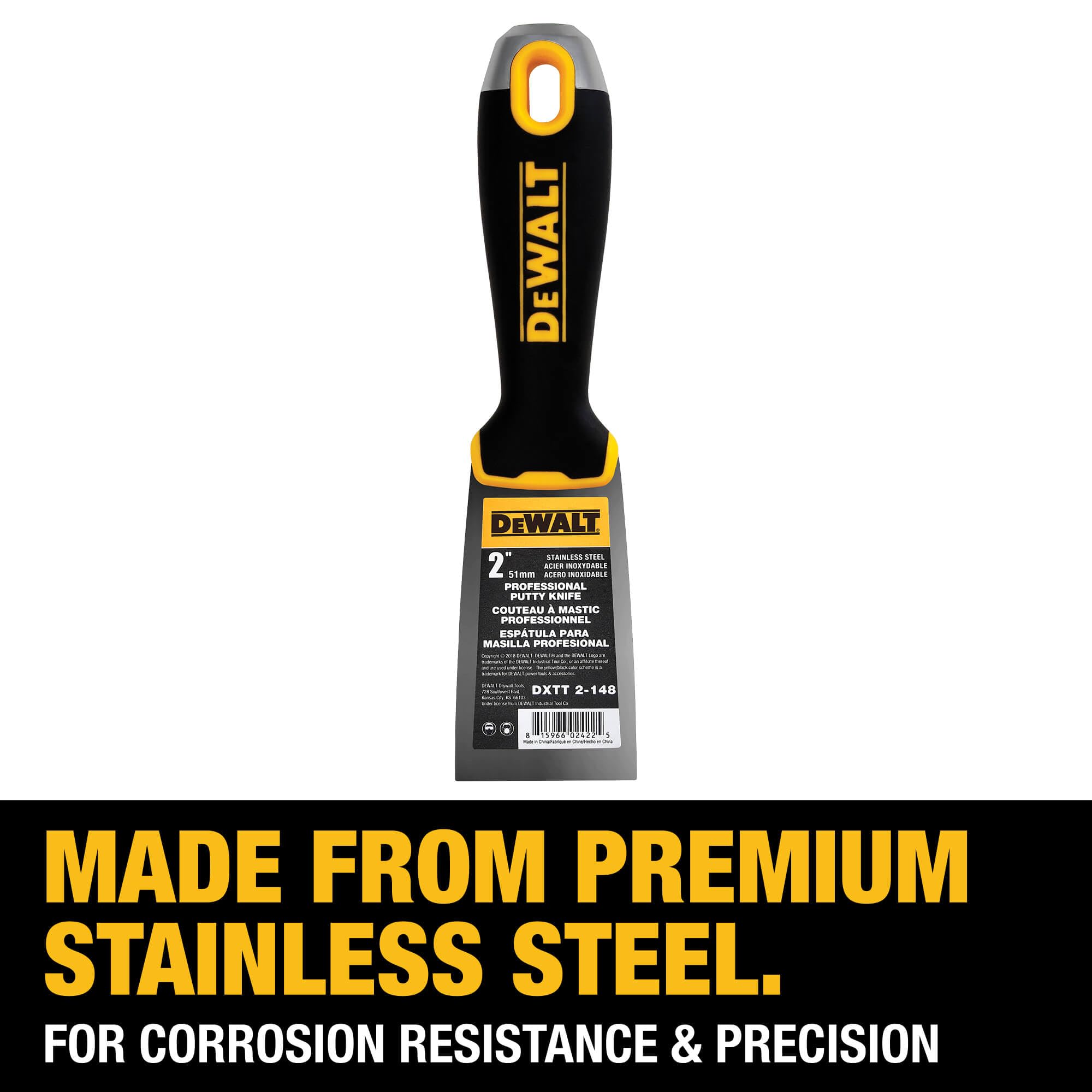DEWALT soft-grip handle with glass-reinforced core for comfortable all-day use.