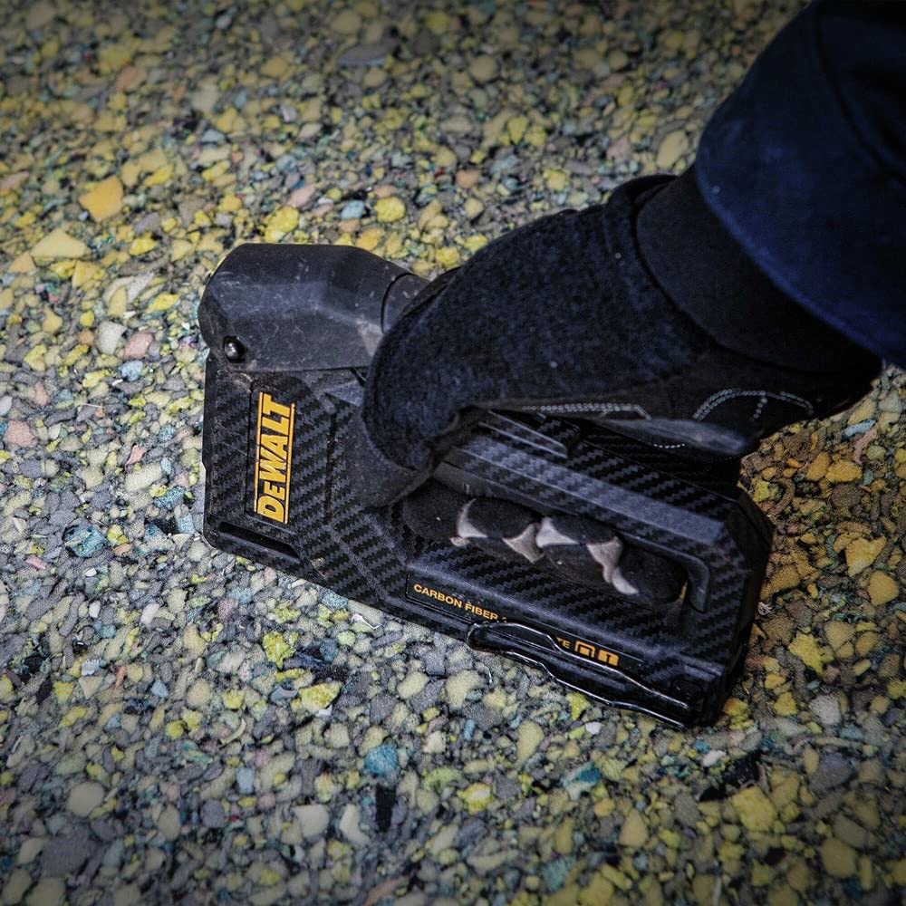 DEWALT staple gun on insulation/roofing projects demonstrates practicality