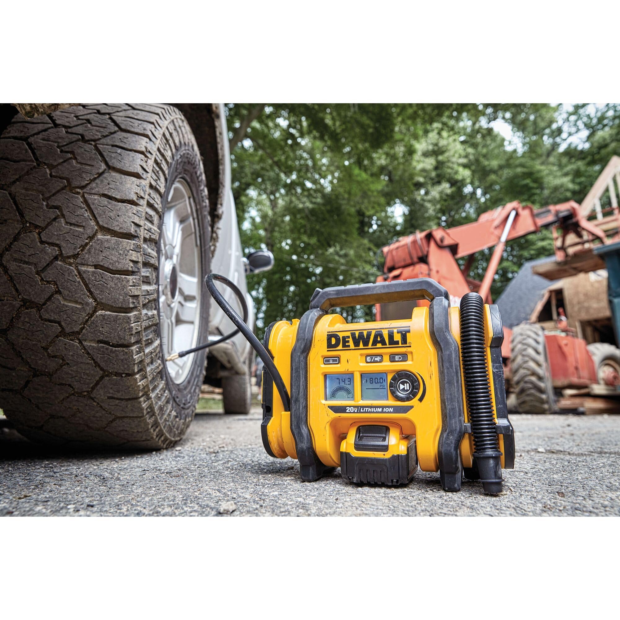 Heavy-duty rubber feet stabilize the unit during use