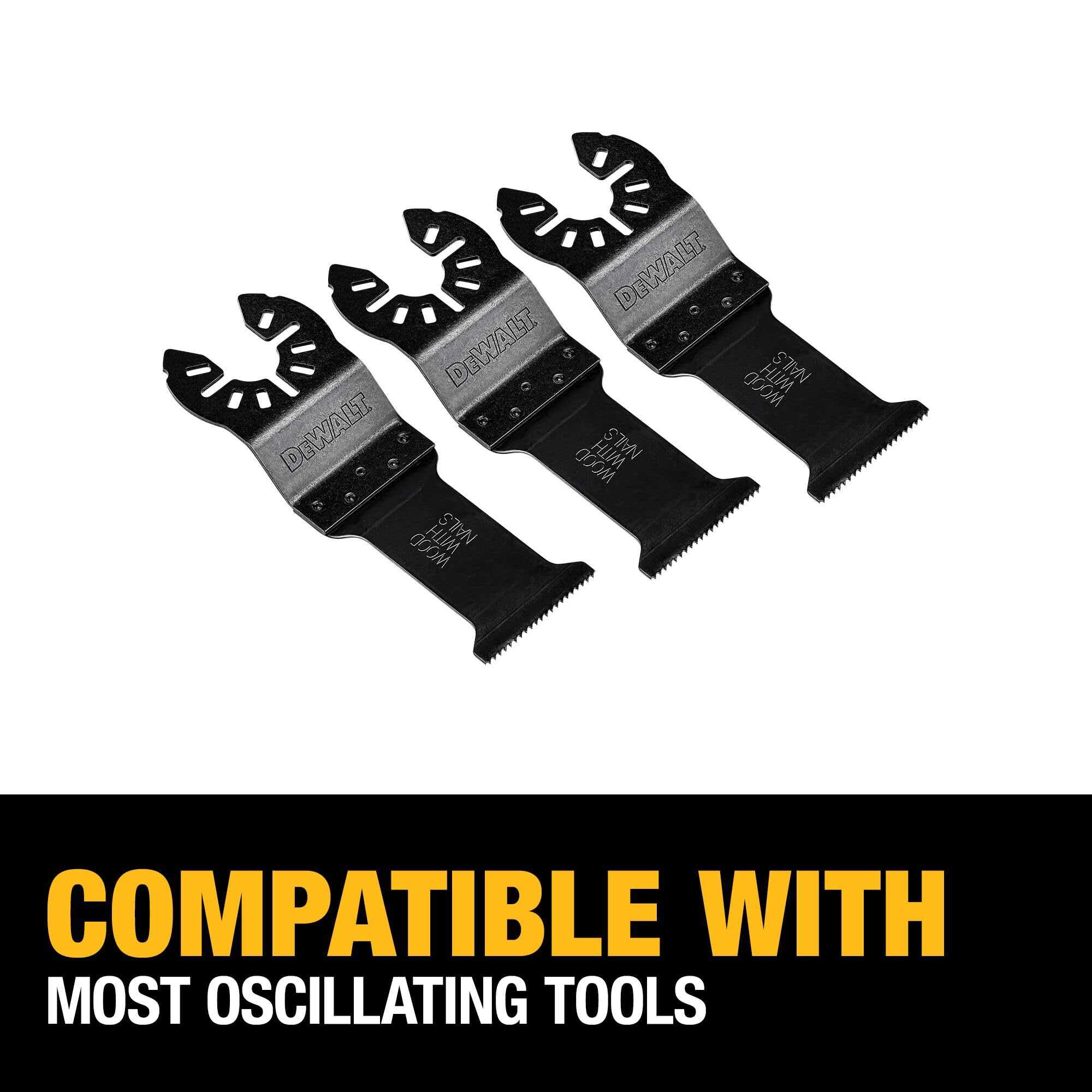 DEWALT titanium-coated blade offers lasting durability for demanding cuts
