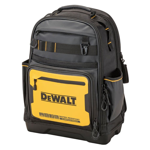 DEWALT tool backpack; durable fabric for rough job sites.