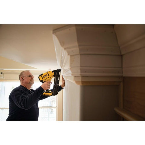 DEWALT tool-free depth adjustment for precise nail countersinking