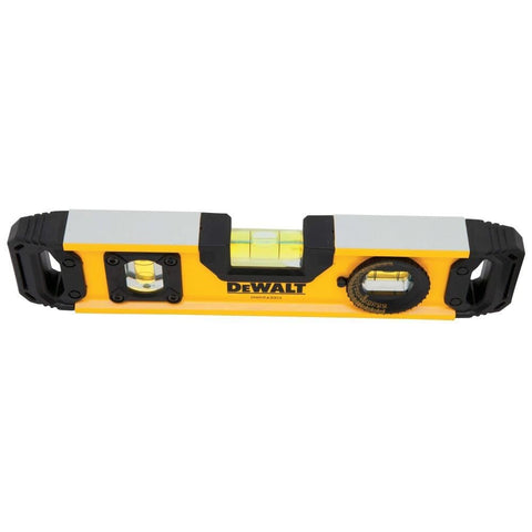 DEWALT Torpedo Extruded 9in side view highlights slim profile for tight spots.