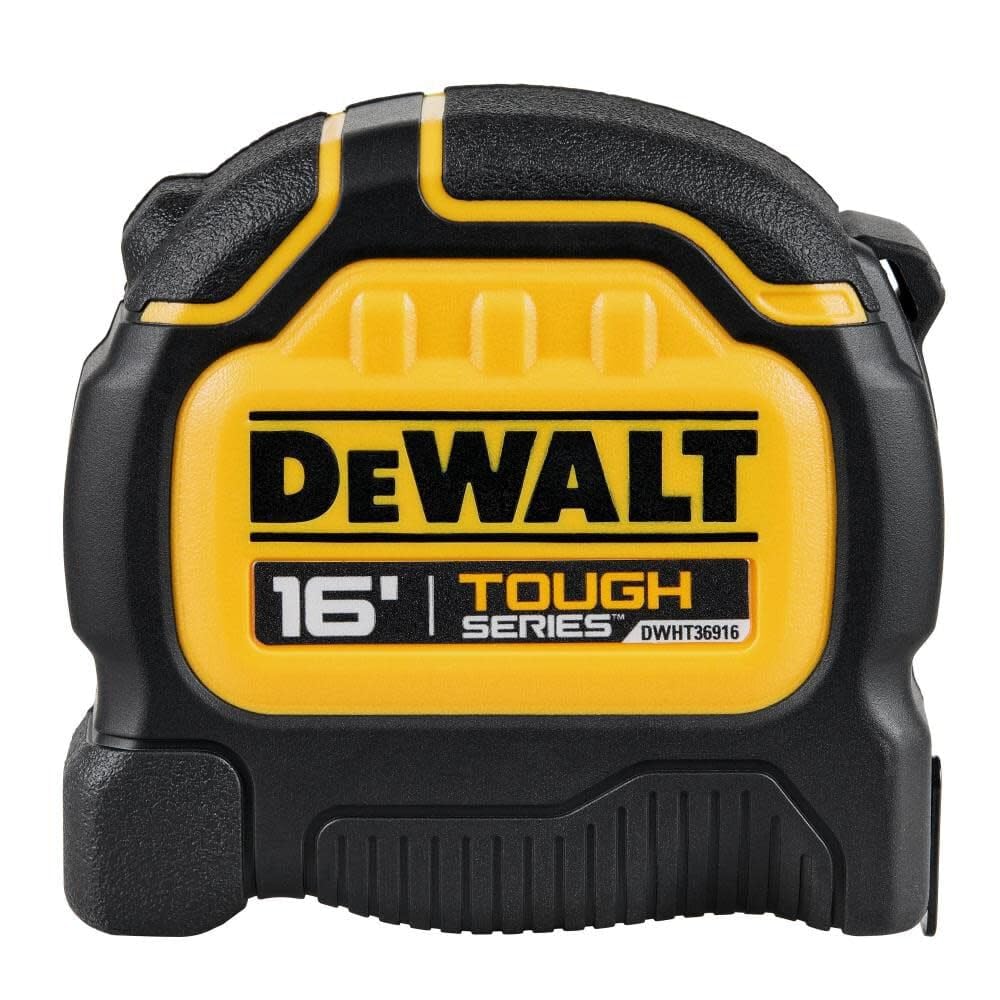 DEWALT Tough Tape extended to 16 feet for long measurements