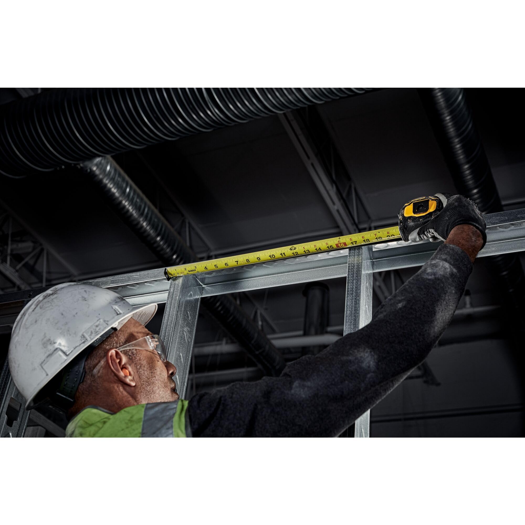 DEWALT ToughSeries tape measure with removable magnet hook for easy use