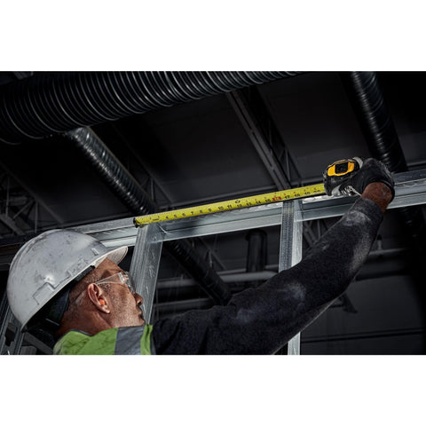 DEWALT ToughSeries tape measure with removable magnet hook for easy use