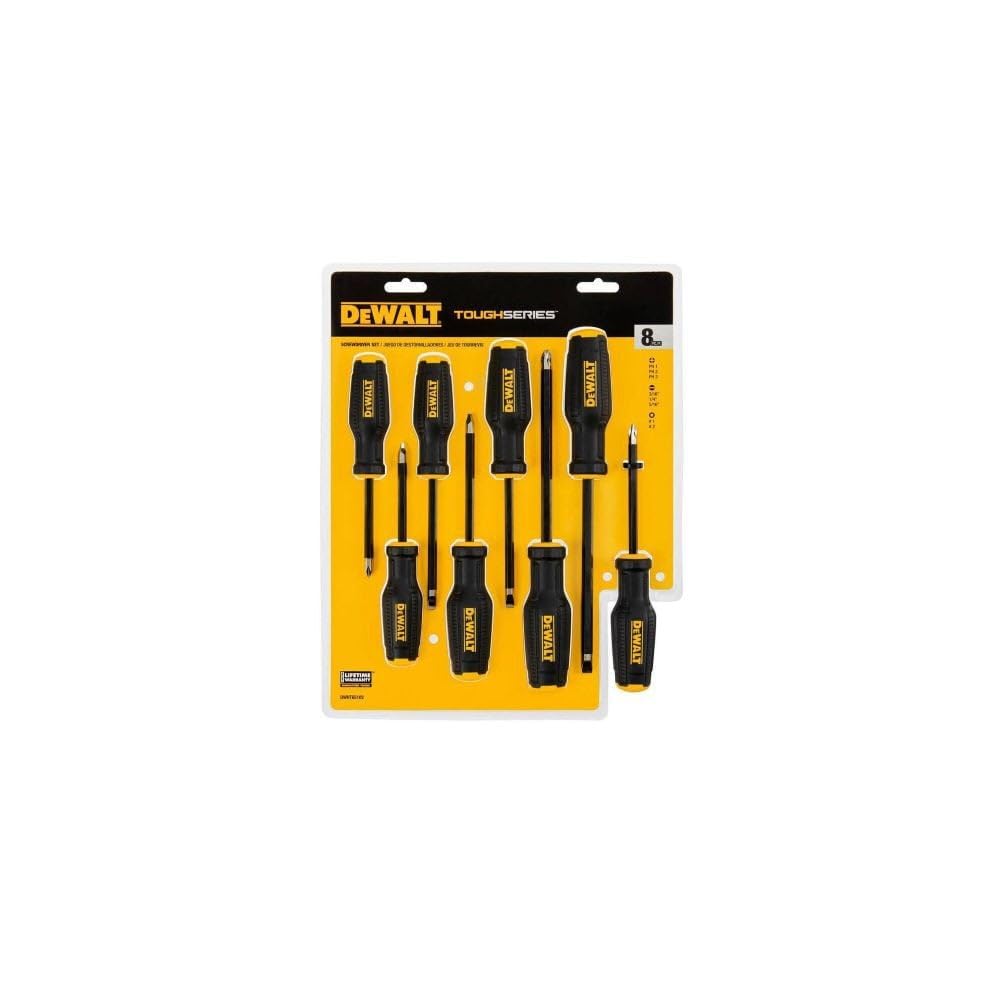 DEWALT ToughSeries 8Pc MAXFIT tips provide better grip and reduced slippage.