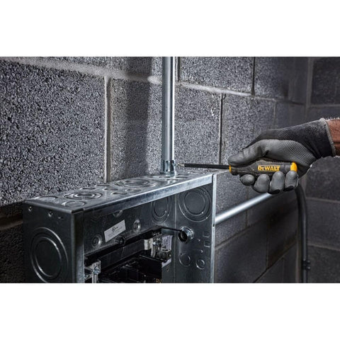 DEWALT ToughSeries 8Pc solid steel-core shaft ready for heavy-duty tasks.