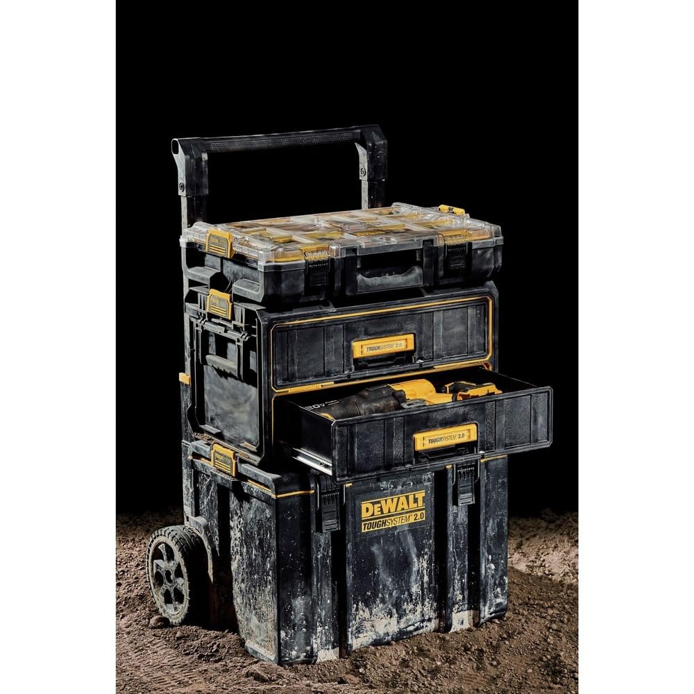 DEWALT ToughSystem 2.0 auto-connect release simplifies detaching modules quickly